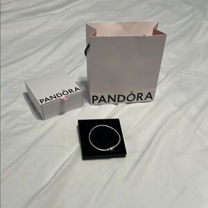 Pandora Moments Silver Barrel Clasp Bracelet